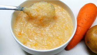 Baby Food  Carrot Potato Rice  Healthy baby food 6 to 12 months [upl. by Atiuqehc581]