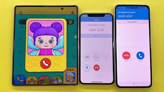 Incoming Call SkyPhone Outgoing IPhone X vs Samsung Z Fold2 vs Z Flip4 [upl. by Nogem]