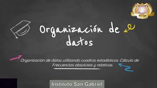 Organización de datos  estadística [upl. by Lahsram327]