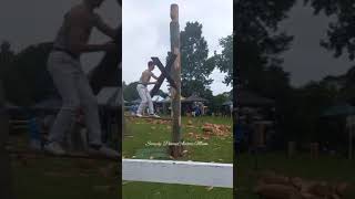 Amazing Standing block 325mm Woodchopping competition 😱 [upl. by Nellak160]