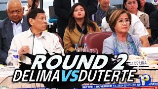 Delima vs Duterte ROUND TWO mainit na paghaharap ng dalawa sa hearing ng Quadcom [upl. by Leonsis]