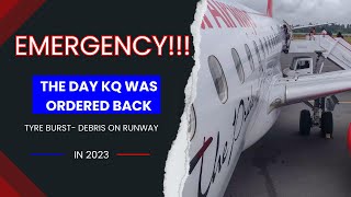 KENYA AIRWAYS EMERGENCY LANDING  The day KQ flight to Dubai was ordered back with no landing gear [upl. by Jann278]