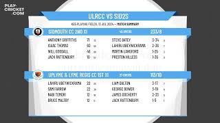 Uplyme amp Lyme Regis CC 1st XI v Sidmouth CC 2nd XI [upl. by Dorelia]