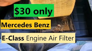 Engine Air Filter  How to Change  Mercedes Benz Eclass W212 [upl. by Jesselyn]