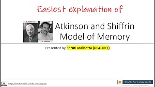 Atkinson Shiffrin Model [upl. by Winnick586]