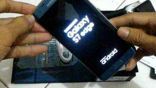 Samsung Galaxy S7 EDGE Blue Coral Unboxing mewah bangett [upl. by Arundell467]