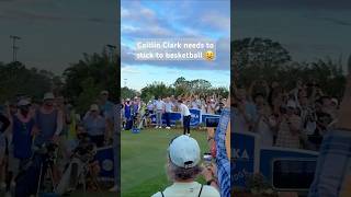 Caitlin Clark hits the crowd with a golf ball 😱 wnba caitlinclark golf [upl. by Arne371]