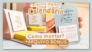 Calendário com Post it  Bônus  COMO FAZER [upl. by Asylla753]