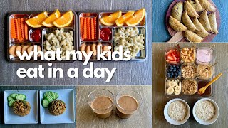 WHAT MY KIDS EAT IN A DAY  DAY 48 [upl. by Dnaloy]