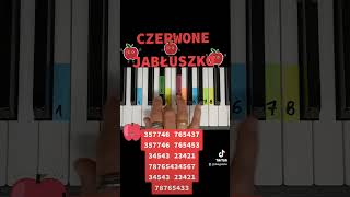 Czerwone jabłuszko  jak zagrać na pianinie pianino pianotutorial piano [upl. by Llekcm]