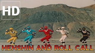 Ninja Sentai Kakuranger Henshin and Roll CallHD [upl. by Raab]