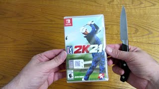 Nintendo Switch PGA Tour 2K21 Unboxing LPOS [upl. by Acirem]