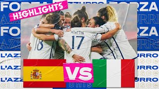 Highlights SpagnaItalia 23  Femminile  UEFA Women’s Nations League [upl. by Renate]