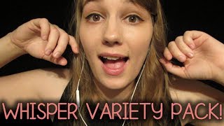 ASMR Whisper Variety Pack Rawr Ramble Left Side  Right Side Sk [upl. by Christoffer]