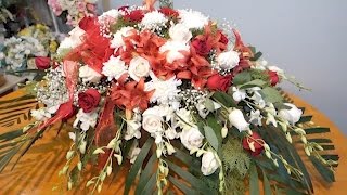 How To Make Open Casket Spray Flower Arrangement [upl. by Nageet]