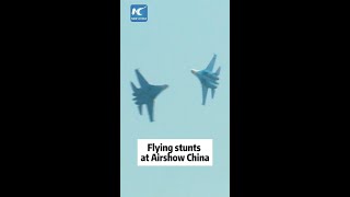 Russian aerobatic team stages flying stunts at Airshow China [upl. by Hasheem]