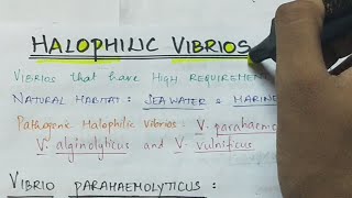 Halophilic vibrios  Microbiology  Handwritten notes [upl. by Andee448]