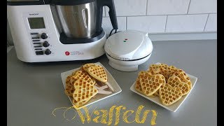 Belgische Waffeln in der Monsieur Cuisine Plus Thermomix вафли Waffeleisen Waffelmaker Ambiano [upl. by Roberson]