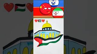 AlAqsa Mosque Palestine 🇵🇸 flag drawing trending art countryballs shorts [upl. by Darice]