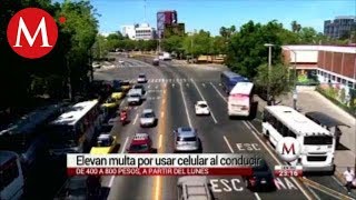 Elevan multas por uso de celular al conducir en Jalisco [upl. by Ayisan997]