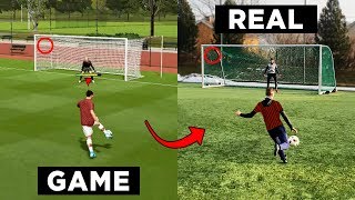 RECREATING GOALS WE SCORED IN A VIDEO GAME [upl. by Ahsayn]