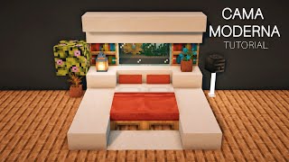 ✅ COMO HACER UNA CAMA MODERNA EN MINECRAFT  Tutorial [upl. by Raimundo956]