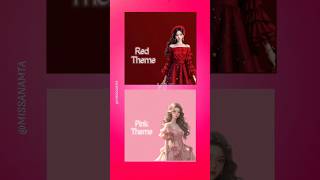 Red vs Pink Birthday theme MISS ANAMTA YouTube shortvideos 1millionviews fypシ゚viral like [upl. by Aremaj]