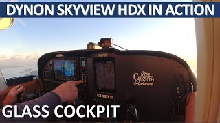 Dynon Skyview HDX In Action  Cessna 172 Glass Cockpit  Technically Advanced Aircraft TAA [upl. by Ellehcrad]