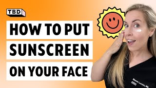 How To CORRECTLY Apply Sunscreen On Your Face Like A Dermatologist  Tips for Reapplying SPF [upl. by Mata]