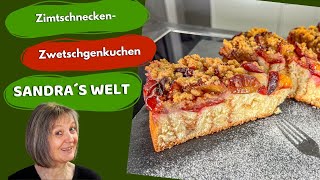 Zimtschnecken Zwetschgenkuchen mit Walnussstreusel [upl. by Notlimah110]