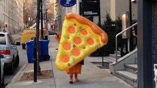 Going to the mall with a giant inflatable slice of pizza [upl. by Cardew]