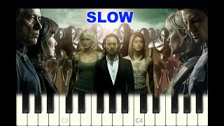 SLOW piano tutorial quotBATTLESTAR SONATICAquot from Battlestar Galactica season 3 with free sheet music [upl. by Kcirderf]