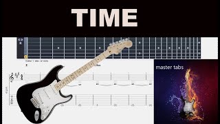 TIME  PINK FLOYD  GuitarTab tutorial MastertabsBestFreeYoutubeMusic pop rock davidgilmour [upl. by Bennie]