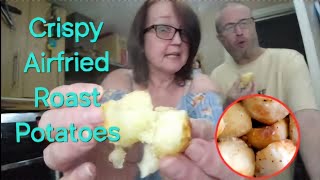 Crispy Airfryer Roast Potatoes ninjacooking ninjaflexidrawer crispyandcrunchy [upl. by Htesil]