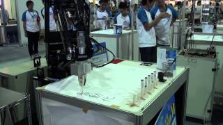 6th HIWIN Robot Arm Drawing Competition 2013  1st Place Winner [upl. by Publia]