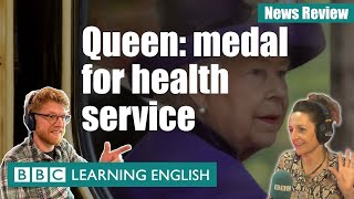 Queen gives medal to health service BBC News Review [upl. by Hilario824]