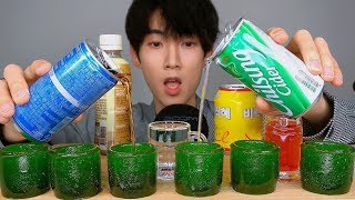 먹는 컵 젤리 리얼사운드 먹방 ASMR JELLY CUP  drinks EATING SOUNDS Social Mukbang Show ゼリーカップ [upl. by Muirhead]