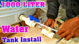 1000 LITER WATER TANkINSTALLATION IN HOUSE 🏘️ ak technical [upl. by Oremar754]