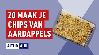 Zo maak je chips van aardappelschillen  Altijd ALDI [upl. by Ykcul916]