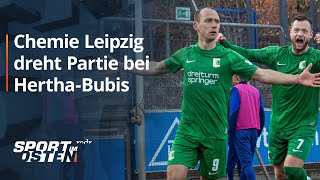 Chemie Leipzig dreht Partie bei HerthaBubis  Sport im Osten  MDR [upl. by Timothea665]