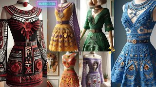 Inspired by ancient Egyptian Pharaonic life crochet art asmr dresses designs [upl. by Harri823]