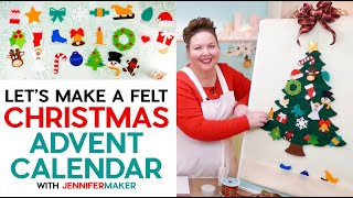 DIY Advent Calendar 2021 🎄 Cut Felt on a Cricut Explore and Maker [upl. by Lizzie]