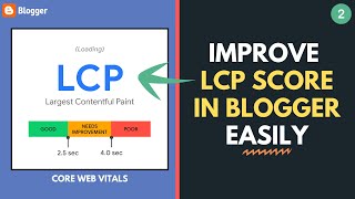 How to Optimize LCP Largest Contentful Paint Score in Blogger  Core Web Vitals [upl. by Kcirde]