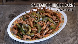 Salteado Chino de carne con pimiento verde [upl. by Vito]