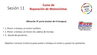 Sesión 11 Poner a tiempo un motor y ajuste de punterías [upl. by Tasha]