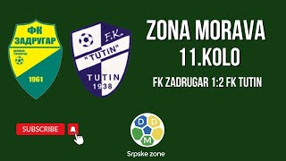 Zona Morava 11 Kolo FK Zadrugar 12 FK Tutin [upl. by Holzman817]