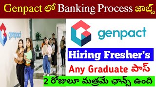 Genpact Latest Jobs Telugu  Genpact Jobs For Freshers 🎉  Freshers Jobs In Hyderabad [upl. by Fiorenza]