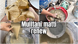 Special multani matti renew tutorial for saasmr585 hard multani mati ko kasy phir soft krain 😃 [upl. by Cirtemed152]