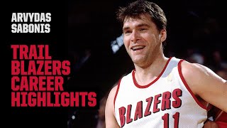 Arvydas Sabonis Trail Blazers Career Highlights [upl. by Mccourt]