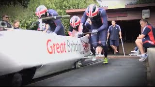 Fast amp Intense Olympic Bobsleigh Training in Action  Team GB [upl. by Hannej]